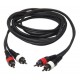 HILEC CL-24/3  2x 4mm - 2x Male RCA / 2x Male RCA Pro line cable - 3m