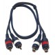 Hilec CL-27/1.5  - 2 x Female RCA / 2 x Male RCA line cable - 1.5 m