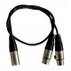 Hilec CL-29/0.6  - 1 Male XLR cable / 2 x Female XLR - 0,6m