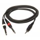 Hilec CL-31/1.5  - 2 x 4mm 1 x Male stereo 3.5 Jack/ 2 x Male Jack - 1.5 m