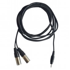 Hilec CL-32/3  - Stereo Jack 3.5 / 2 x Male XLR cable - 3m