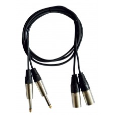 Hilec CL-40/1.5  - 2 x Mono Jack 6.35 / 2 x Male XLR cable - 1,5m