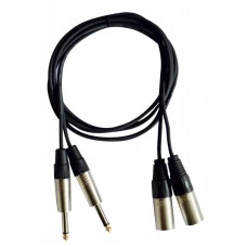 Hilec CL-40/3  - 2 x Mono Jack 6.35 / 2 x Male XLR cable - 3m