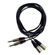 Hilec CL-41/1.5  - 2 x Male XLR / 2 x Male stereo Jack cable - 1,5m