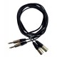 Hilec CL-41/3  - 2 x Male XLR / 2 x Male stereo Jack cable - 3m