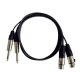 Hilec CL-42/1.5  - 2 x Female XLR / 2 x Male mono Jack cable - 1,5m