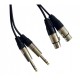 Hilec CL-43/3  - 2 x Female XLR /2 x Male stereo Jack - 3m