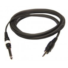 Hilec CL-71/1.5  - Male stereo Jack 3.5 mm/ 6.35 male stereo line cable 1.50 m