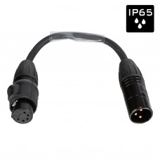 HILEC DMX-3PM-5PF-0.15M DMX-adapterkabel 3pin/5pin met IP65 XLR-connectoren Seetronic