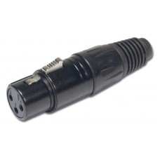 HILEC FXF/NO  - Female 3 pin XLR connector - Black finish