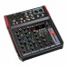 JB Systems LIVE-6 PA mixer 4 kanalen 6 ingangen USB / Bluetooth / DSP