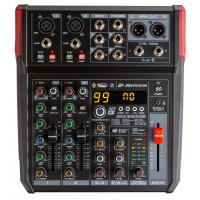 JB Systems LIVE-6 PA mixer 4 kanalen 6 ingangen USB / Bluetooth / DSP
