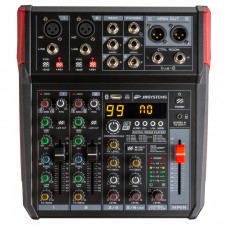 JB Systems LIVE-6 PA mixer 4 kanalen 6 ingangen USB / Bluetooth / DSP