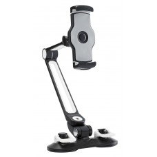 HILEC MEDIAstage4  - Tablet and Smartphone dual suction cup aliminium stand