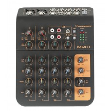 Audiophony Mi4U  - 4 channels mixer 2 Microphones, 2 stereo, 1 aux and USB port