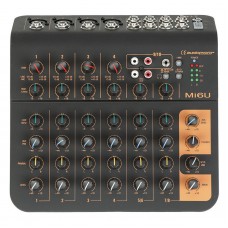 Audiophony Mi6U  - 6 channels mixer 4 Microphones, 2 stereo, 1 aux and USB port