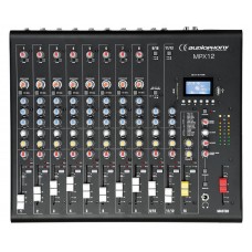 Audiophony MPX12  - 12 channels Mixer with Compressor, Effects and USB/ SD/BT Player