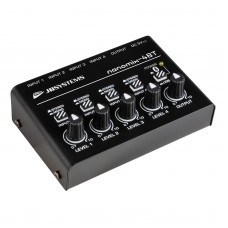 JB Systems NANOMIX-4BT Ultracompact alles-in-één apparaat: 4-kanaals lijnmixer / stereo audio-interface / Bluetooth-ontvanger
