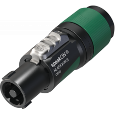 Neutrik NL4FXX-W-S 4-polige speakON kabelconnector, schroefklemmen, trekontlasting voor kabeldiameters 6 tot 12mm