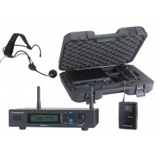 Audiophony PACK-UHF410-Head-F8  - Set inclusief een UHF True Diversity ontvanger + een bodypack en een headset in een transportkoffer - 800MHz