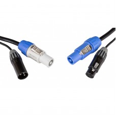 HILEC PC-COMBI-XLR3-1M5 Combi kabel XLR3P / Powercon - 1,5m