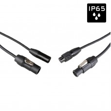 HILEC PCT1-HYBRID-XLR3-10M Seetronic IP65 3-Pin XLR en PowerCON TRUE1 compatibele  - Lengte 10m