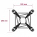 Contestage AGQUA-10 blk  Quatro hoekverbinding - 4 richtingen - 90° - zwart - Montagekits inbegrepen