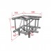 Contestage QUATRO-A02  - ALU TRUSS Quatro 290 hoekverbinding - heavy duty - 3 richtingen 90° - Montagekits inbegrepen