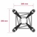 Contestage QUATRO-A01  - ALU TRUSS Quatro 290 hoekverbinding - heavy duty - 2 richtingen 90° - Montagekit inbegrepen