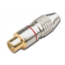 Hilec RCA920/RO  - Female RCA connector  for pro cable  - Red