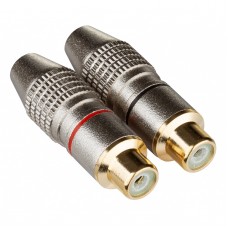 Hilec RCA female Vrouwelijke RCA plug set rood / zwart