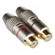 Hilec RCA female Vrouwelijke RCA plug set rood / zwart