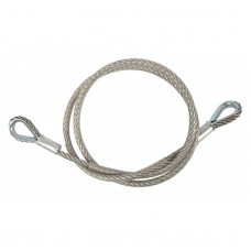 Contestage SC700  - Safety cable Veiligheidskabel Ø8mm L150cm 2 ringen MWL 700Kg - Zilver