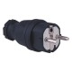 Hilec FIC/SCHU/MAL  - IP44 schuko male rubber plug