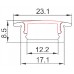 Contest TAPEprofil-A  - Aluminium recessed profile 8.5x23 mm - 2m
