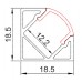 Contest TAPEprofil-C  - Aluminium profile 45° 19x19 mm - 2m