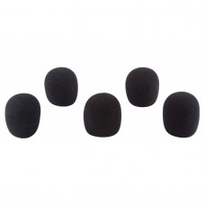 Hilec WINDSCREEN BLACK (5 pcs) Set met 5 zwarte microfoon windkappen