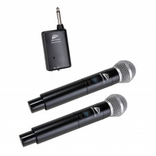 JB Systems WMIC-2.4G TWIN 2,4GHz dubbel handmicrofoonsysteem: 2 microfoons en 1 ontvanger